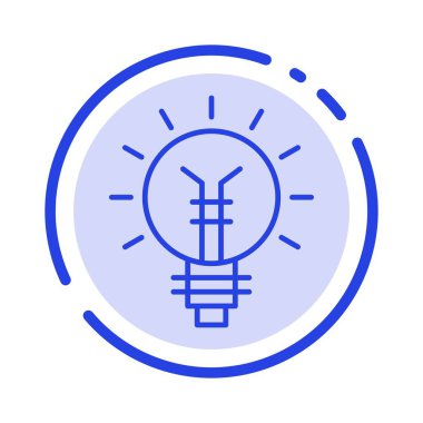 Ampul, Ampul, Elektrik, Fikir, Lamba, Açık Mavi Noktalı Hat