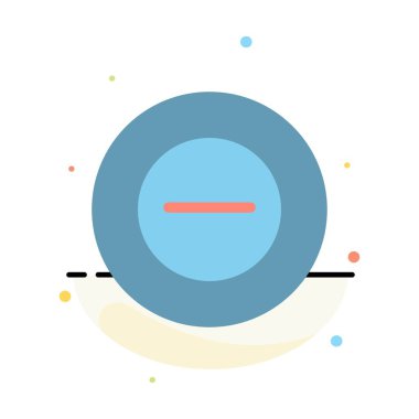 Hayır, Ekle, Daha Az Soyut Düz Renk Simgesi Şablonu