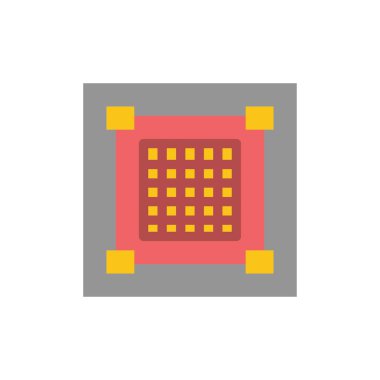 Yaratıcı, tasarım, tasarımcı, grafik, ızgara düz renk simgesi. Vect