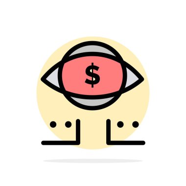 Göz, Dolar, Pazarlama, Dijital Soyut Daire Arka Plan Düz 