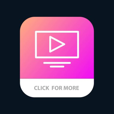 Video, Play, Youtube Mobil Uygulama Düğmesi. Android ve Ios Hattı Ver
