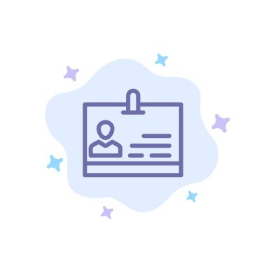 Soyut Bulut Arka Planda Kimlik, Kart, Kimlik, Rozet Mavi Simgesi