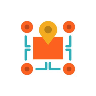 Konum, Harita, Yonga, Alan, İşaretçi, Düz Renk Simgesi. Vektör ic