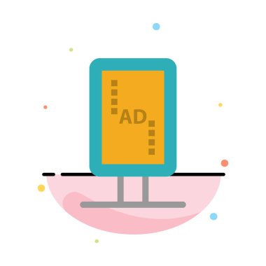 Pano, Marka, Tabela, Banner Board Soyut Düz Renk Ico