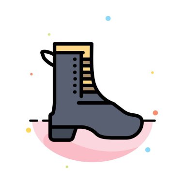 Aktivite, Koşu, Ayakkabı, Bahar Soyut Düz Renk Simge Templat