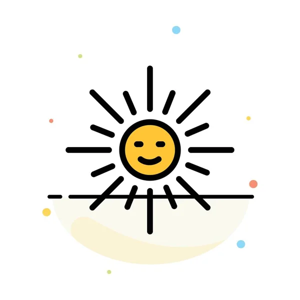 Plantilla de icono de color plano abstracta de brillo, luz, sol y primavera — Archivo Imágenes Vectoriales