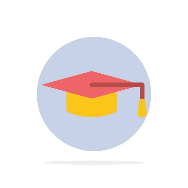 Académico, Educación, Sombrero de graduación Resumen Círculo Fondo F — Archivo Imágenes Vectoriales
