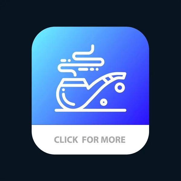 Pipe, Smoke, St. Patrick, Tube Mobile App Button. Android e IO — Vector de stock