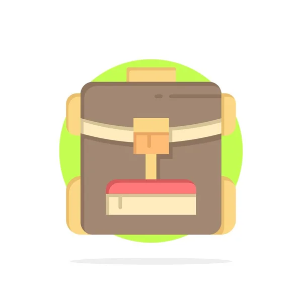 Τσάντα, πίσω τσάντα, υπηρεσία, ξενοδοχείο αφηρημένο κυκλικό φόντο επίπεδη Co — Διανυσματικό Αρχείο