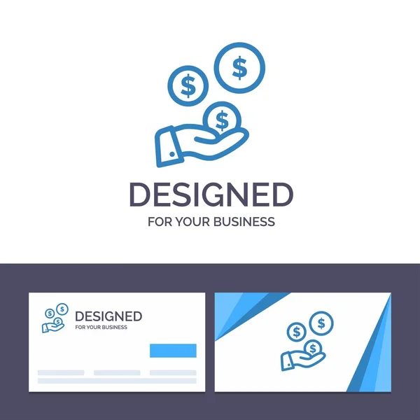 Креативна візитна картка і логотип шаблон технології промисловість, рука, зробити — стоковий вектор