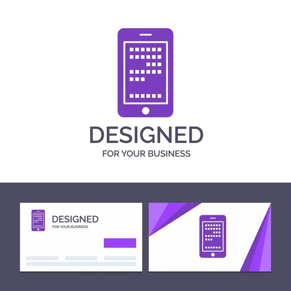Szablon Creative Business Card i logo komórka, edukacja, komórka — Wektor stockowy