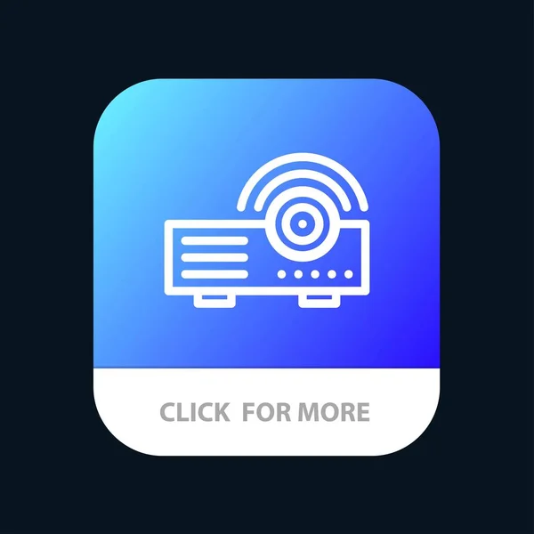 프리젠 테이션, 프로젝터, 기계, 서비스 모바일 앱 버튼. 및 — 스톡 벡터