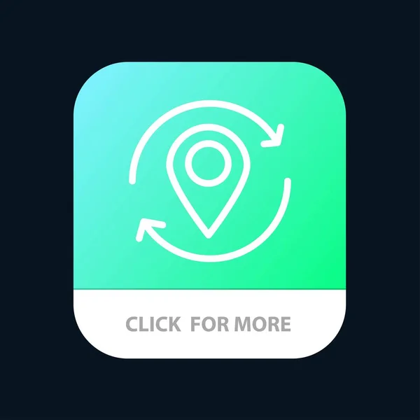Flèche, Emplacement, Carte, Marqueur, Pin Mobile App Button. Android et — Image vectorielle