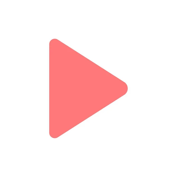 Play, Video, Twitter Flat Color Icon. Векторный иконный баннер — стоковый вектор