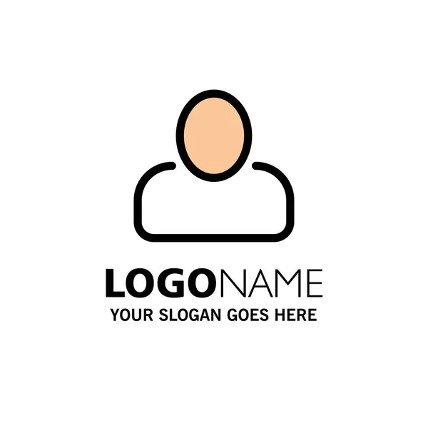 Administrador, Homem, User Business Logo Template. Cor plana — Vetor de Stock