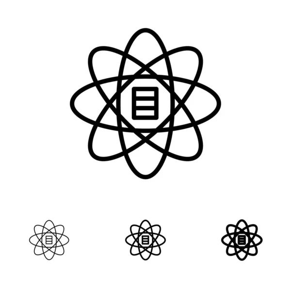 数据， 科学， 数据科学， 美元大胆和细黑线 ico — 图库矢量图片