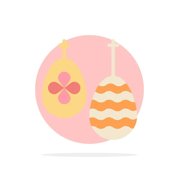 Святкування, Великдень, яйце, продовольство абстрактне коло тло Flat c — стоковий вектор