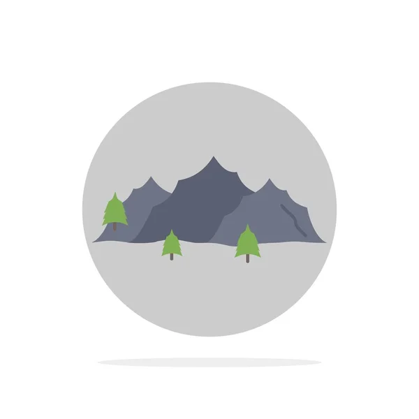 Montagna, paesaggio, collina, natura, albero — Vettoriale Stock