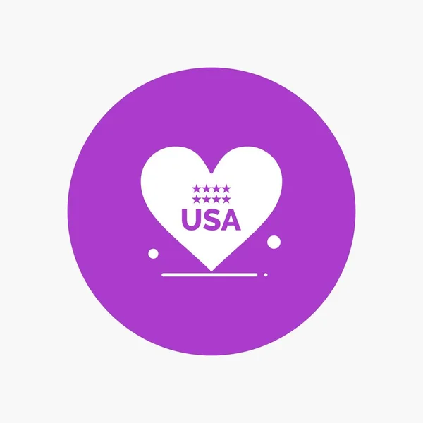 Heart, Love, American, Usa — Stock Vector