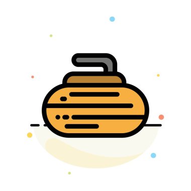 Kaseler, Curling, Ekipman, Spor Soyut Düz Renk Simge Templa