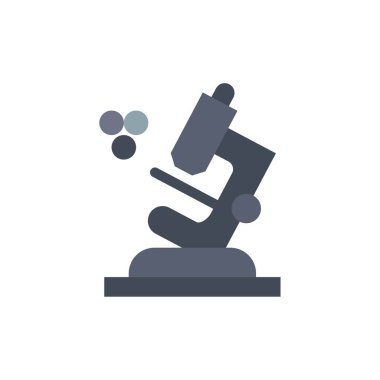 Biyoloji, Mikroskop, Bilim Düz Renk Simgesi. Vektör simgesi banne