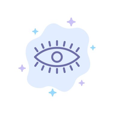 Soyut Bulut Arka Planda Göz, Göz, İzle, Mavi Simge Tasarla