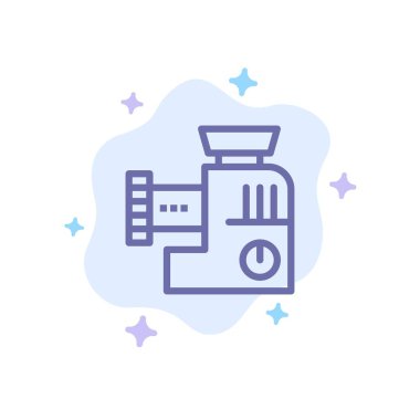 Mikser, Mutfak, Manuel, Soyut Bulut Backgrou üzerinde Mix Blue Icon
