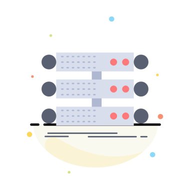 sunucu, yapı, raf, veritabanı, veri düz renk simge vektör