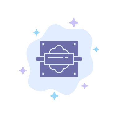 Haddeleme, pin, ekmek, mutfak mavi simge soyut bulut Backgro