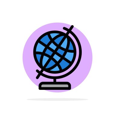 Eğitim, Coğrafya, Globe Abstract Circle Arka Plan Düz colo