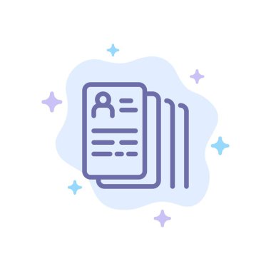 Belge, Bul, İş, Soyut Bulut Backgrou Mavi Simge Ara