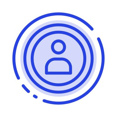 Arayüz, Navigasyon, Kullanıcı Mavi Noktalı Çizgi Simgesi