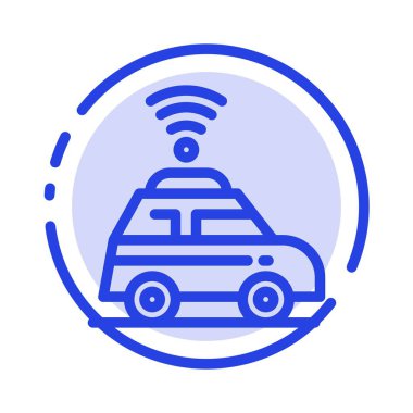 Araba, Konum, Harita Mavi Noktalı Çizgi Simgesi