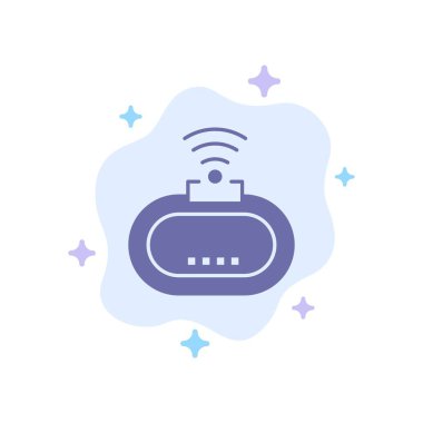 Aygıt, Güvenlik, Wifi, Soyut Bulut Backg'de Sinyal MaviSi Simgesi