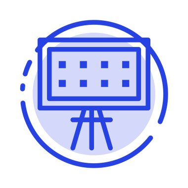 Alfabe, Pano, Eğitim, Sunum Mavi Noktalı Çizgi I