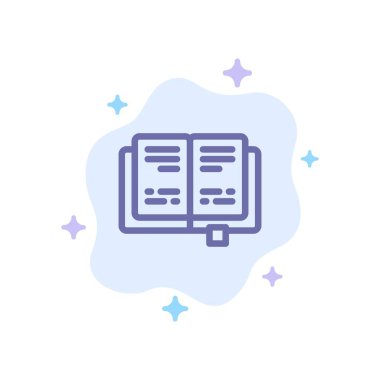 Kitap, Eğitim, Soyut Bulut Backgroun Bilgi Mavi Simge