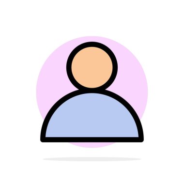 Hesap, Avatar, Kullanıcı Soyut Daire Arka Plan Düz renk Simgesi