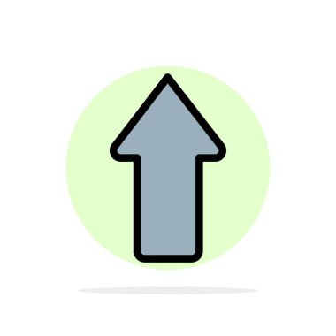 Ok, oklar, yukarı, upload soyut daire arka plan düz renk 