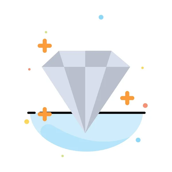 Diamante, jóia, abstrato do usuário modelo de ícone de cor plana — Vetor de Stock