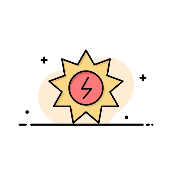 Plantilla de logotipo de negocio de energía, energía solar, energía, energía. Color plano — Vector de stock