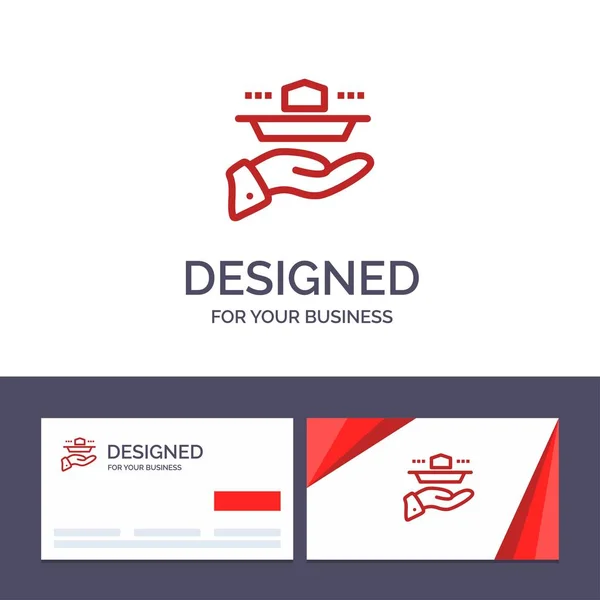 Creative Business Card and Logo template Waiter, Restaurant, Ser — Stock Vector