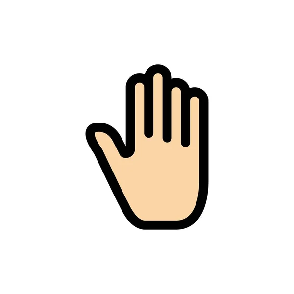 Linguagem corporal, gestos, mão, interface, ícone de cor plana. Efeito — Vetor de Stock
