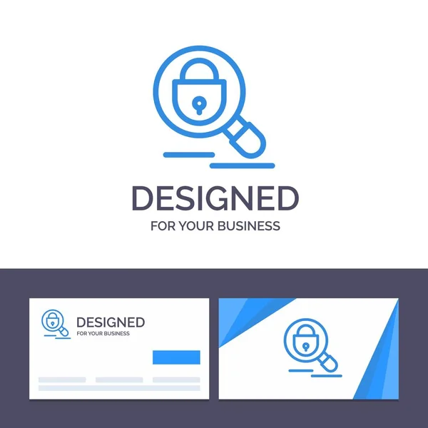Creative Business Card and Logo template Recherche, Recherche, Verrouillage , — Image vectorielle