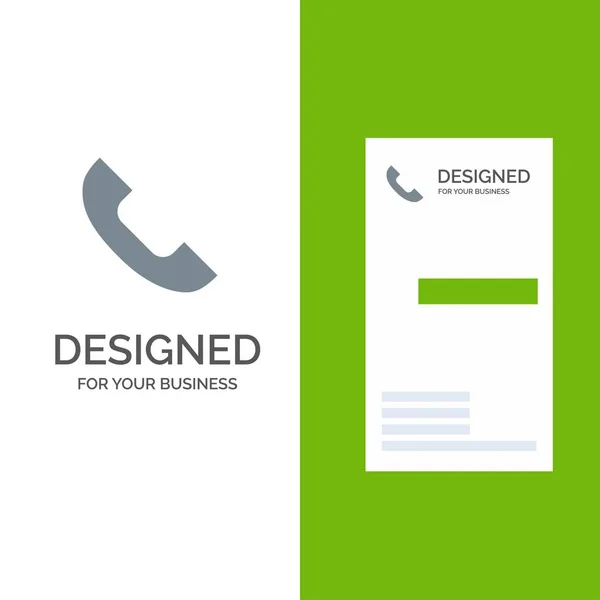 Bel, telefoon, telefoon, mobiel grijs logo ontwerp en zakelijke auto — Stockvector