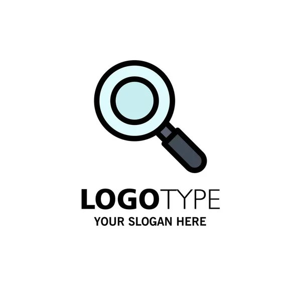 Search, Research, Find Business Logo Template. Flat Color — Stock Vector