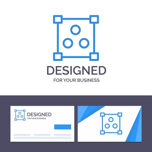 Kreative Visitenkarten- und Logovorlage Abstract, Design, Online- — Stockvektor
