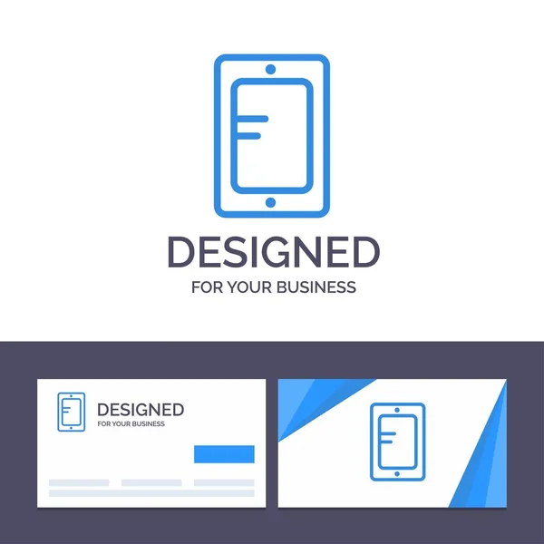 Szablon Creative Business Card i logo komórka, online, badanie, — Wektor stockowy