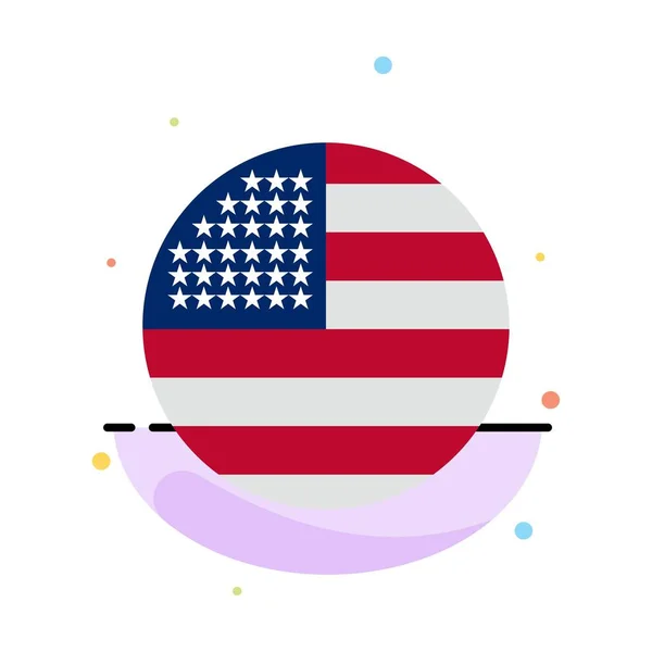 美国， 国旗， 感恩节， 乌萨抽象平面颜色图标坦普尔 — 图库矢量图片