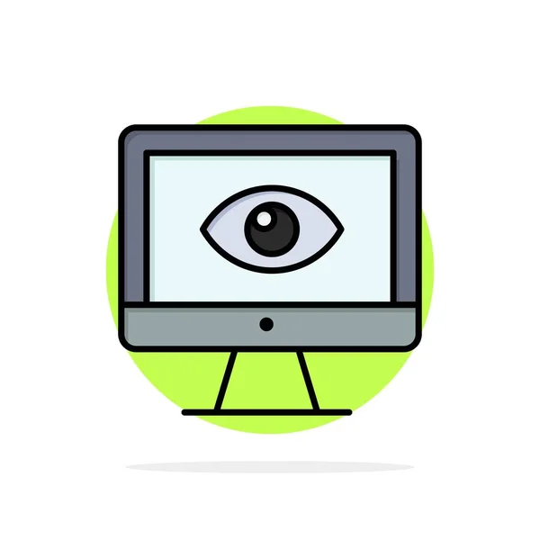 Monitorear, En línea, Privacidad, Vigilancia, Vídeo, Ver Resumen Ci — Archivo Imágenes Vectoriales