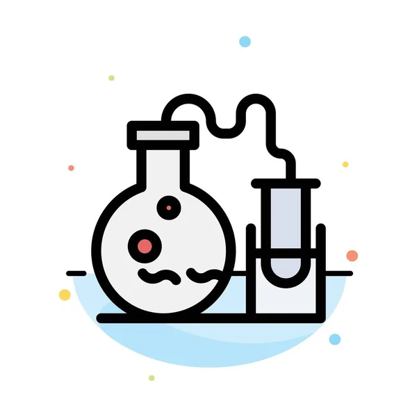 Tube, Flask, Lab, Science Abstract Flat Color Icon Template — Stock Vector